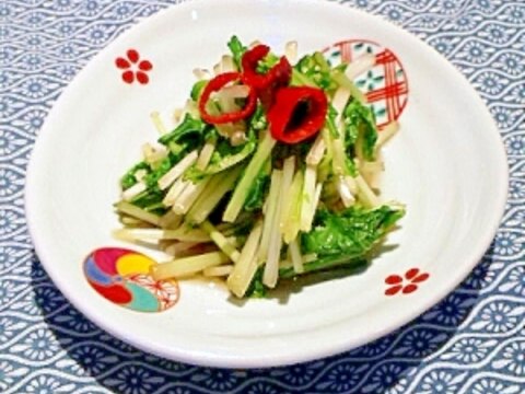 「ぶぶ漬け食べなはれ〜♪」水菜の漬け物。